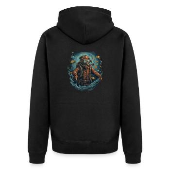 Plongeur - Veste à capuche bio Premium Unisexe - noir - Dos - Nico (187cm)