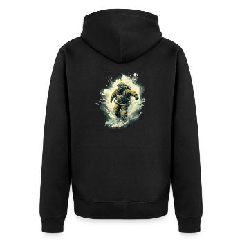 Plongeur - Veste à capuche bio Premium Unisexe - noir - Dos - Nico (187cm)