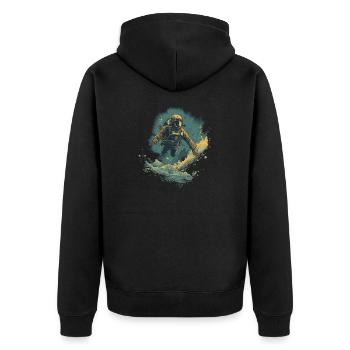 Plongeur - Veste à capuche bio Premium Unisexe - noir - Dos - Nico (187cm)