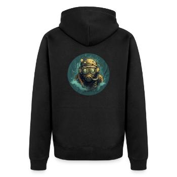 Plongeur - Veste à capuche bio Premium Unisexe - noir - Dos - Nico (187cm)