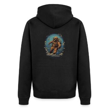 Plongeur - Veste à capuche bio Premium Unisexe - noir - Dos - Nico (187cm)