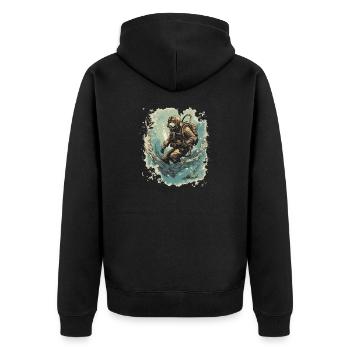 Plongeur - Veste à capuche bio Premium Unisexe - noir - Dos - Nico (187cm)