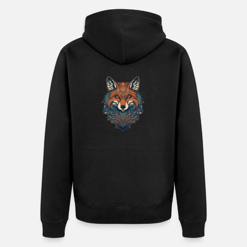 Fuchs - Unisex Premium Bio Zip Hoodie - Schwarz