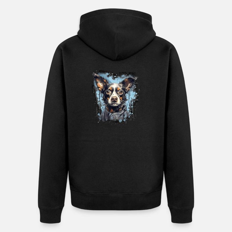 Chien - Veste à capuche bio Premium Unisexe - noir