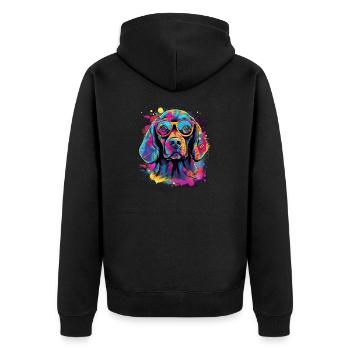 Chien - Veste à capuche bio Premium Unisexe - noir - Dos - Nico (187cm)