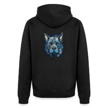 Chien - Veste à capuche bio Premium Unisexe - noir - Dos - Nico (187cm)