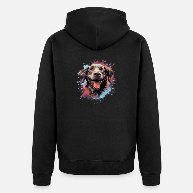 Chien - Veste à capuche bio Premium Unisexe - noir