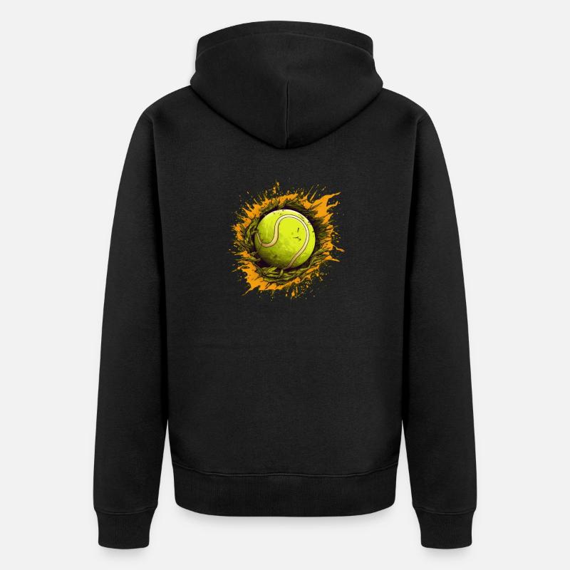 Balle de tennis - Veste à capuche bio Premium Unisexe - noir