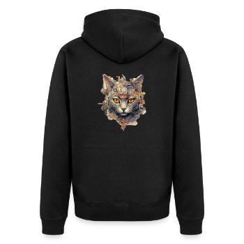 Chat - Veste à capuche bio Premium Unisexe - noir - Dos - Nico (187cm)