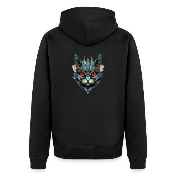 Chat - Veste à capuche bio Premium Unisexe - noir - Dos - Nico (187cm)