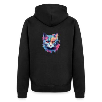 Chat - Veste à capuche bio Premium Unisexe - noir - Dos - Nico (187cm)
