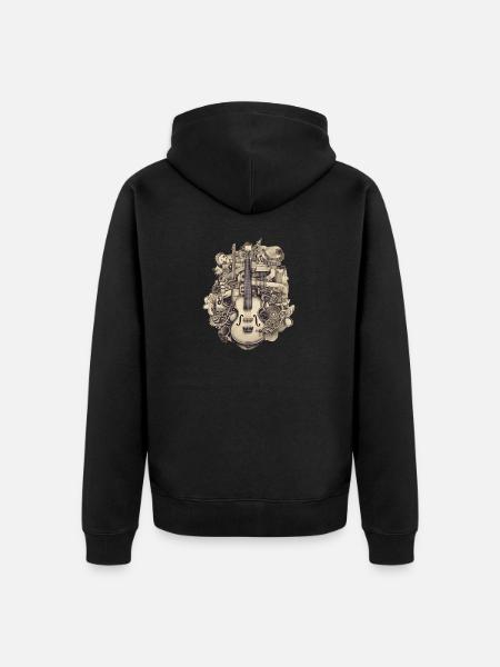 Music Instruments - Unisex Premium Organic Zip Hoodie - black