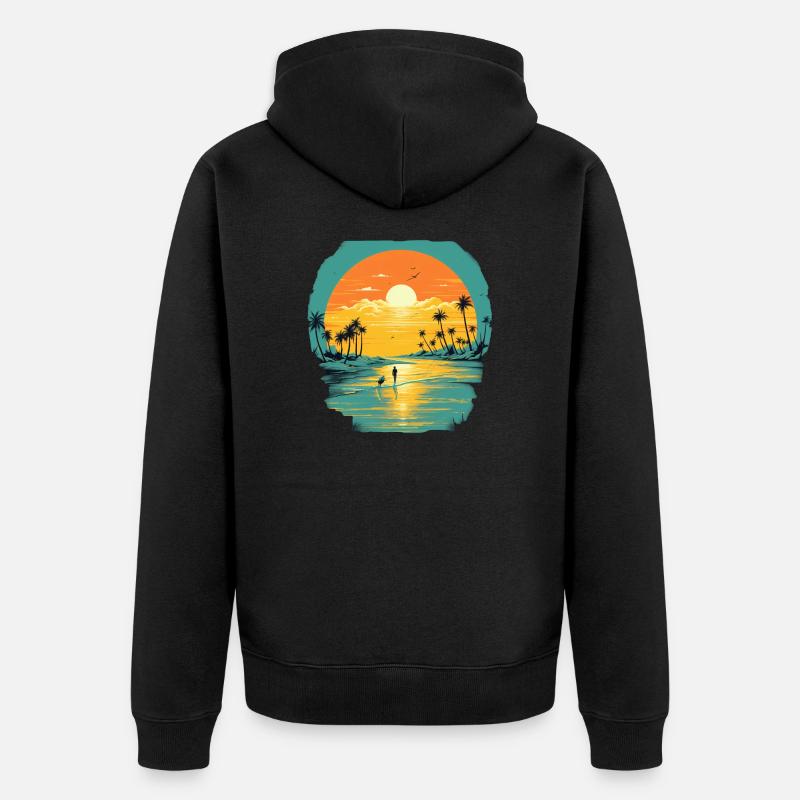 Plage - Veste à capuche bio Premium Unisexe - noir