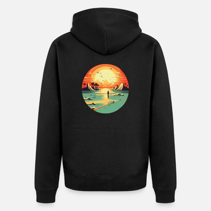 Plage - Veste à capuche bio Premium Unisexe - noir