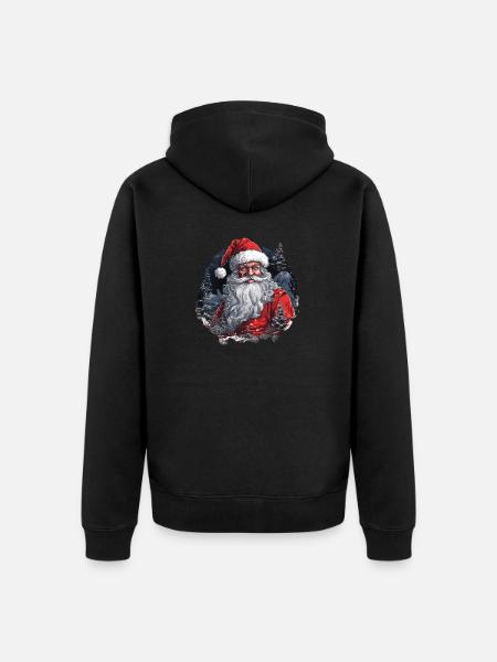 Weihnachtsmann - Unisex Premium Bio Zip Hoodie - Schwarz