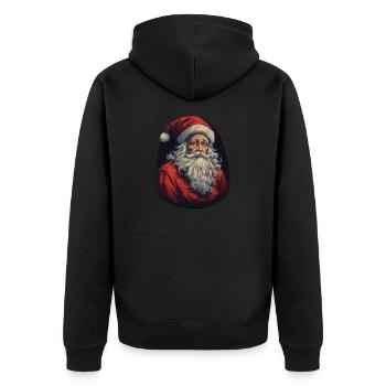 Père Noël - Veste à capuche bio Premium Unisexe - noir - Dos - Nico (187cm)