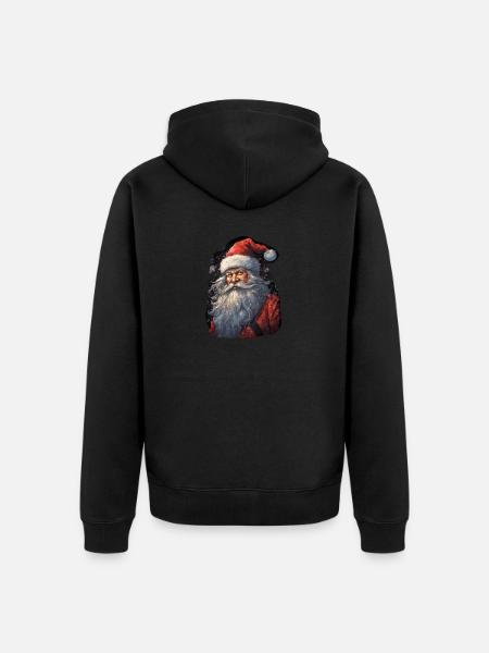 Weihnachtsmann - Unisex Premium Bio Zip Hoodie - Schwarz