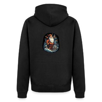 Père Noël - Veste à capuche bio Premium Unisexe - noir - Dos - Nico (187cm)