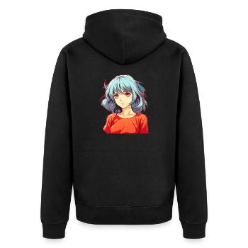 Anime Girl - Veste à capuche bio Premium Unisexe - noir - Dos - Nico (187cm)