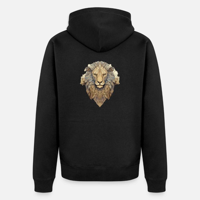 Lion - Veste à capuche bio Premium Unisexe - noir