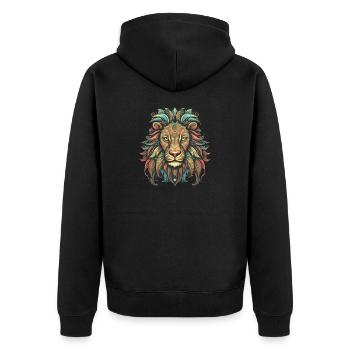 Lion - Veste à capuche bio Premium Unisexe - noir - Dos - Nico (187cm)