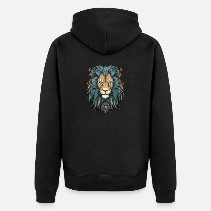 Lion - Veste à capuche bio Premium Unisexe - noir
