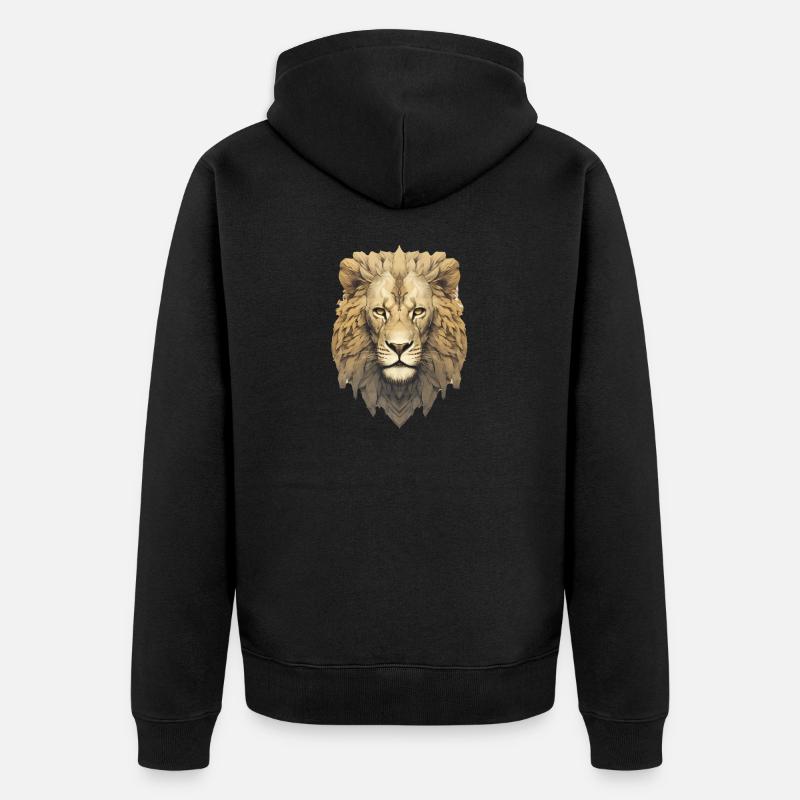 Lion - Veste à capuche bio Premium Unisexe - noir