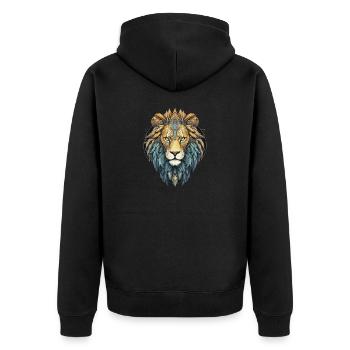 Lion - Veste à capuche bio Premium Unisexe - noir - Dos - Nico (187cm)