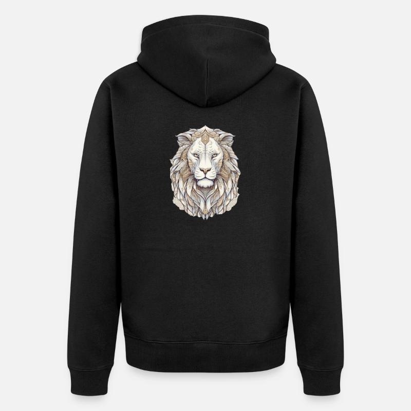 Lion - Veste à capuche bio Premium Unisexe - noir