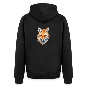 Renard - Veste à capuche bio Premium Unisexe - noir - Dos - Nico (187cm)