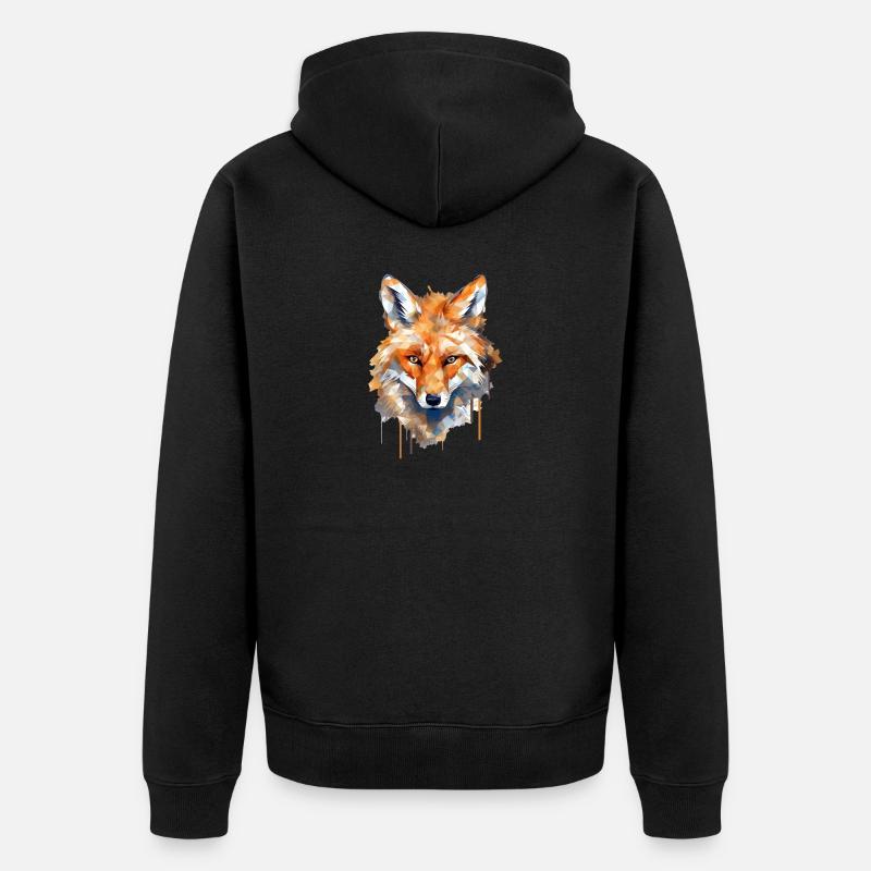 Fuchs - Unisex Premium Bio Zip Hoodie - Schwarz