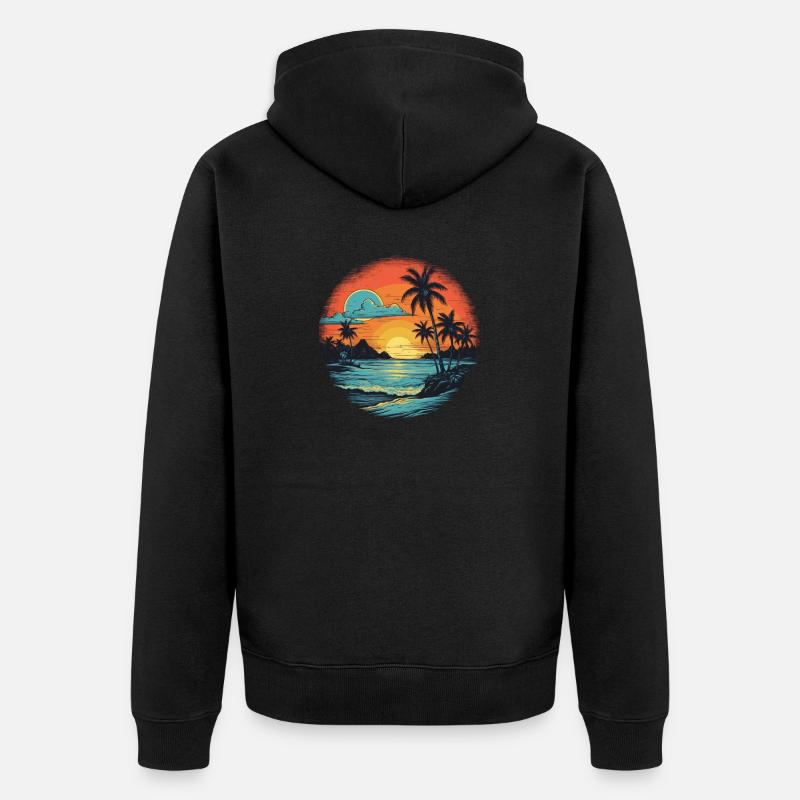 Plage - Veste à capuche bio Premium Unisexe - noir