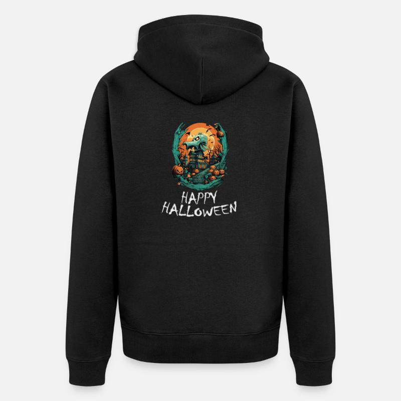 Halloween - Joyeux Halloween - Veste à capuche bio Premium Unisexe - noir