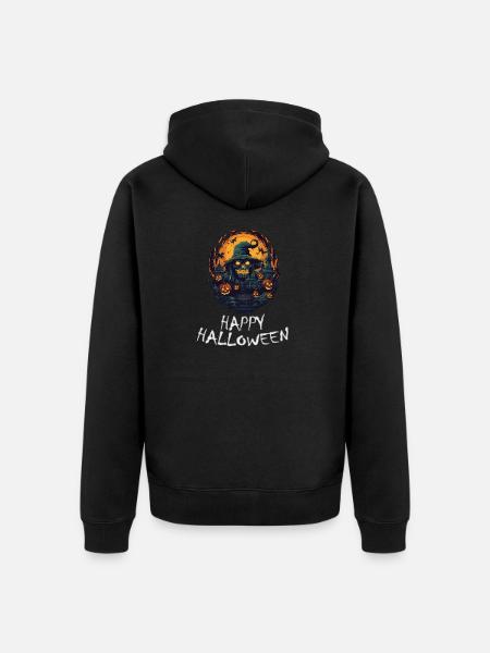 Halloween - Happy Halloween - Unisex Premium Bio Zip Hoodie - Schwarz