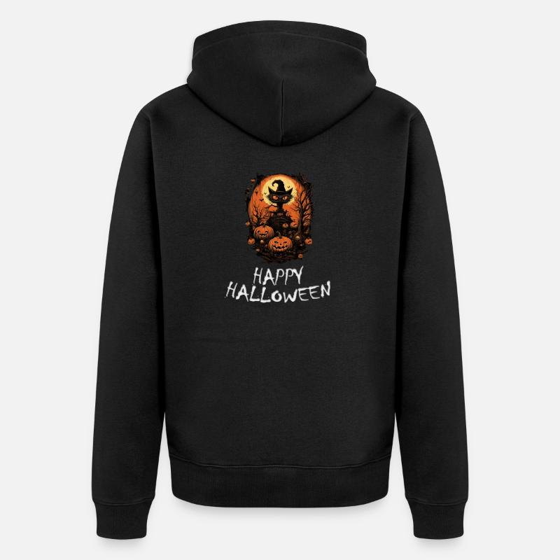Halloween - Joyeux Halloween - Veste à capuche bio Premium Unisexe - noir