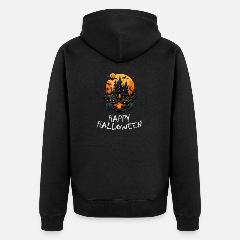 Halloween - Joyeux Halloween - Veste à capuche bio Premium Unisexe - noir