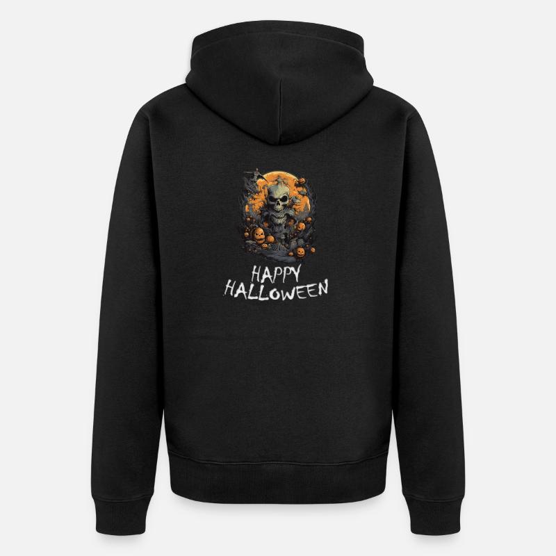 Halloween - Joyeux Halloween - Veste à capuche bio Premium Unisexe - noir