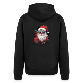 Père Noël - Veste à capuche bio Premium Unisexe - noir - Dos - Nico (187cm)