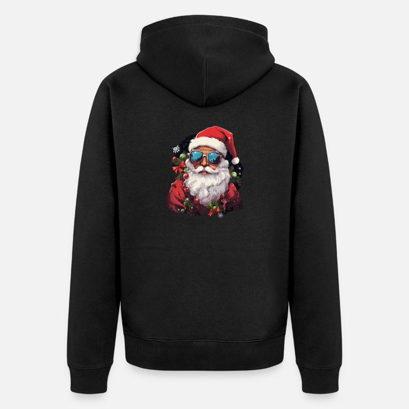 Weihnachtsmann - Unisex Premium Bio Zip Hoodie - Schwarz