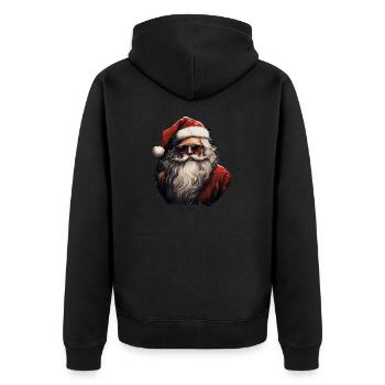 Père Noël - Veste à capuche bio Premium Unisexe - noir - Dos - Nico (187cm)
