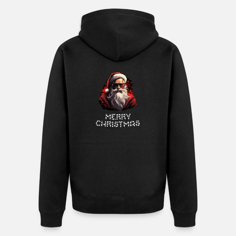 Père Noël - Marry Christmas - Veste à capuche bio Premium Unisexe - noir