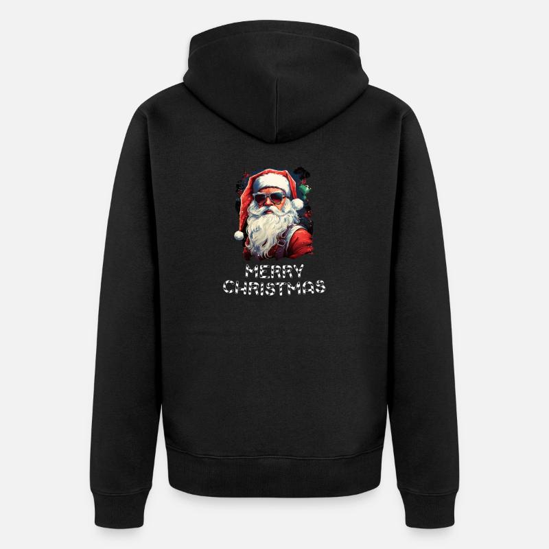 Père Noël - Marry Christmas - Veste à capuche bio Premium Unisexe - noir