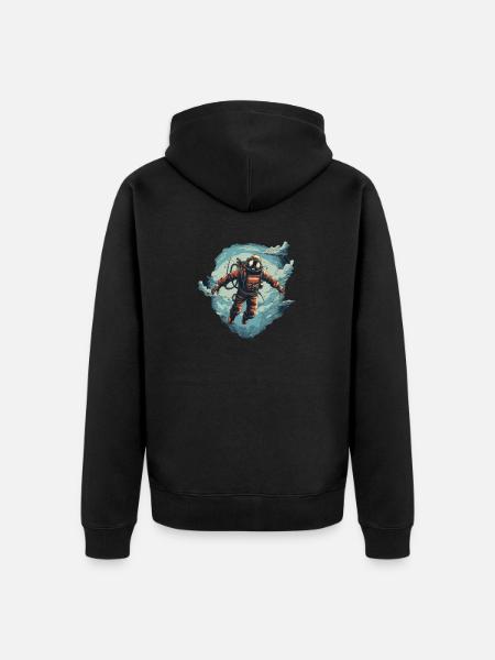 Diver - Unisex Premium Organic Zip Hoodie - black