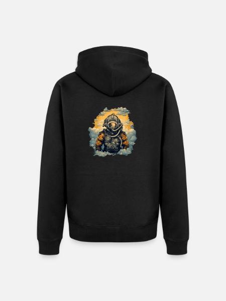 Plongeur - Veste à capuche bio Premium Unisexe - noir