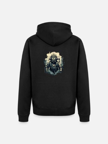 Plongeur - Veste à capuche bio Premium Unisexe - noir