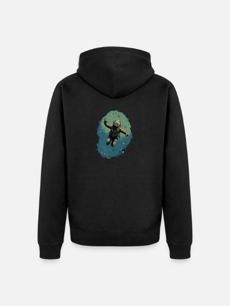 Diver - Unisex Premium Organic Zip Hoodie - black