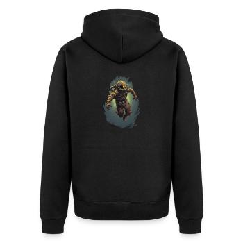Plongeur - Veste à capuche bio Premium Unisexe - noir - Dos - Nico (187cm)