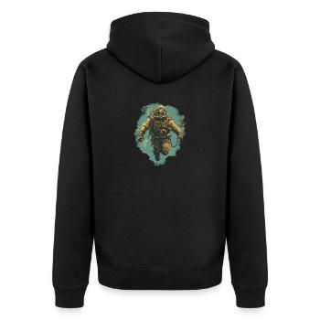 Plongeur - Veste à capuche bio Premium Unisexe - noir - Dos - Nico (187cm)