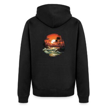Tropical - Veste à capuche bio Premium Unisexe - noir - Dos - Nico (187cm)