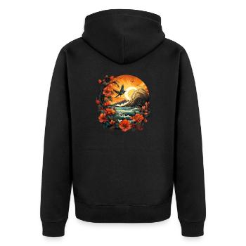Tropical - Veste à capuche bio Premium Unisexe - noir - Dos - Nico (187cm)